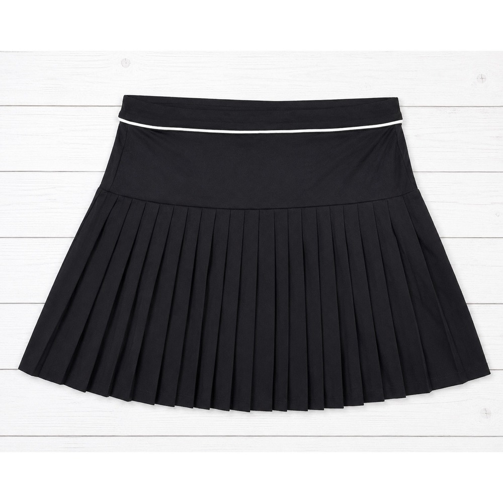 Sugar & Jade Girls XL 16/18 Black Pleated Tennis Skort Active Skirt 3778